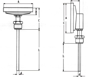雙金屬溫度計(jì)軸向、徑向型